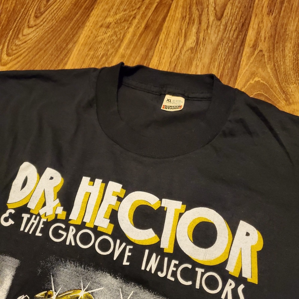Vintage 90s Dr Hector And The Groove Injectors Shirt XL‎ Black Music Band